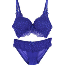 women lace floral 3 4 cup push up bras and panty set lingerie underpants 32 34 3 b J4U66
