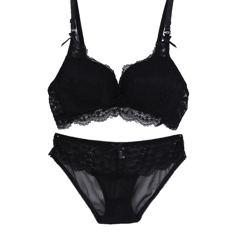 women lace floral 3 4 cup push up bras and panty set lingerie underpants 32 34 3 b J4U66