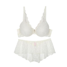 women lace push up bra and panty set sexy v neck plunge bras cup b briefs lingerie J4U66