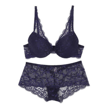 women lace push up bra and panty set sexy v neck plunge bras cup b briefs lingerie J4U66