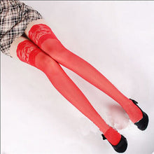 Ladies Sexy Lace Top Silicone Band Stay Up Thigh High Stockings PantyhoseJFY66