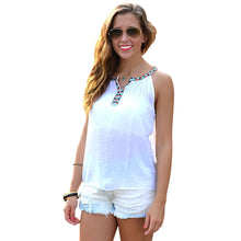 Women Lady Beach Casual Sexy Casual Vogue Backless Floral Sleeveless Top Vest Tank Cami Teee Blouse T-Shirt J4U66