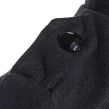 Women Lapel Windbreaker Double Breasted Long Parka Woolen Coat Trench Outwear Work Jacket  J4U66