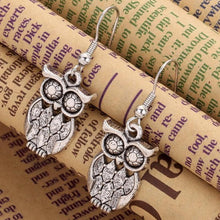 Women Latest Dangle Earrings Exquisite Complex Guge Te Punk Cute Big Eyes Owl Earrings Jewelry J4U66