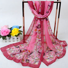 women long bohemian chiffon scarf lady floral beach shawl wraps cute bufandas pashmina elegant thin voile scarves J4U66