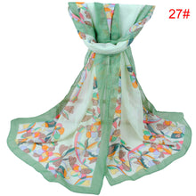 women long bohemian chiffon scarf lady floral beach shawl wraps cute bufandas pashmina elegant thin voile scarves J4U66