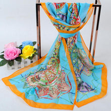 women long bohemian chiffon scarf lady floral beach shawl wraps cute bufandas pashmina elegant thin voile scarves J4U66