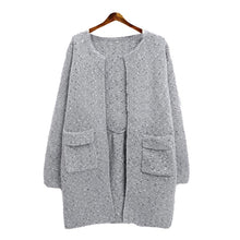 Women Long Sleeve Cardigan Knitted Jacket Sweater Coat Knitwear Overcoat P1 J4U66