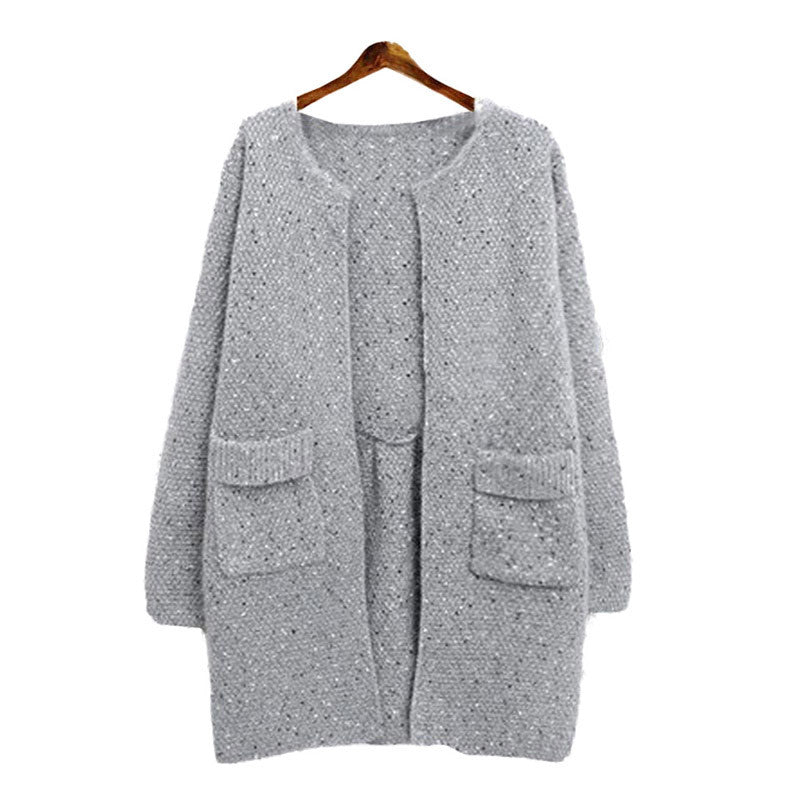 Women Long Sleeve Cardigan Knitted Jacket Sweater Coat Knitwear Overcoat P1 J4U66