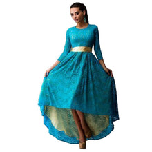 women long sleeve maxi party dress formal sexy club irregular dresses with belt l xxxl 4 colors J4U66