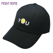 women men 5 panel baseball caps embroidered letters smiley face emoticon hip hop sports full cap snapback hat white black pink J4U66