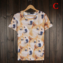 Women/Men Funny Head doge 3D Short sleeve T-shirt God dog/shiba inu print 3D Tees Tops plus size J4U66