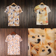Women/Men Funny Head doge 3D Short sleeve T-shirt God dog/shiba inu print 3D Tees Tops plus size J4U66