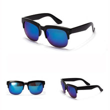 Women Men Half Rim Sunglasses UV 400 Plastic Frame Square Shades Oversized Eyewear  J4U66
