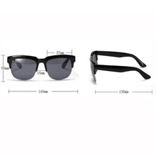 Women Men Half Rim Sunglasses UV 400 Plastic Frame Square Shades Oversized Eyewear  J4U66