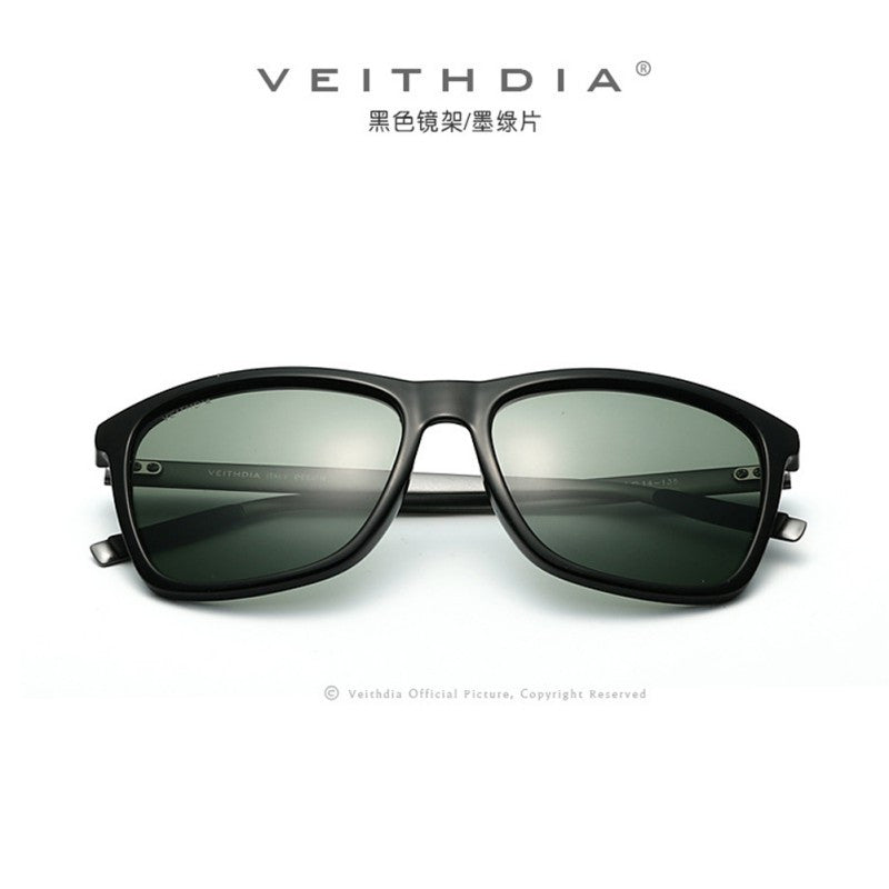 Women Men Retro Aluminum+TR90 Sunglasses Polarized Sun Glasses Eyewear for VEITHDIA Brand Designer Lunette De Soleil J4U66
