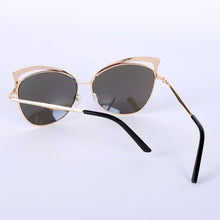 Women Metal Frame Sexy Cat Eye Sunglasses Coating Vintage Sun Glasses Oculos de grau Femininos UV400 LY6 J4U66