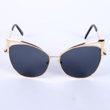 Women Metal Frame Sexy Cat Eye Sunglasses Coating Vintage Sun Glasses Oculos de grau Femininos UV400 LY6 J4U66