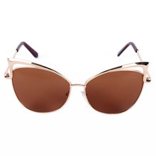 Women Metal Frame Sexy Cat Eye Sunglasses Coating Vintage Sun Glasses Oculos de grau Femininos UV400 LY6 J4U66