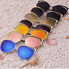 Women Metal Frame Sexy Cat Eye Sunglasses Coating Vintage Sun Glasses Oculos de grau Femininos UV400 LY6 J4U66