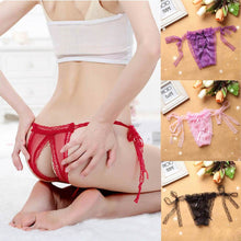 Women Open Crotch Slipknot Lace Thongs G-string Lingerie Underwear V-string J4U66