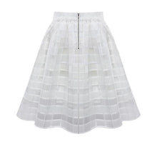 Women Organza Midi Skirts Style Elastic High Waist Zipper Ladies SkirtPleated A Line Tulle Skirts J4U66