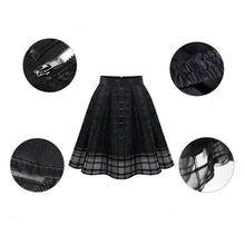 Women Organza Midi Skirts Style Elastic High Waist Zipper Ladies SkirtPleated A Line Tulle Skirts J4U66