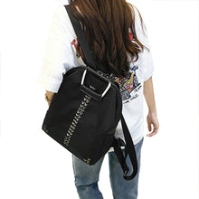 women oxford rivet backpack black large capacity korean school backpacks student schoolbag laptop bag mochilas feminina J4U66