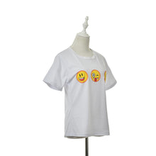 Women Print 3D Emoji t shirts Smiley Emotion Lovely Funny Cartoon T-Shirt Short Sleeve Tops Tee for School Girls J4U66