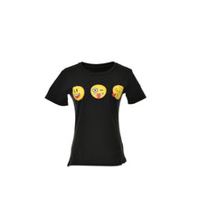 Women Print 3D Emoji t shirts Smiley Emotion Lovely Funny Cartoon T-Shirt Short Sleeve Tops Tee for School Girls J4U66