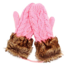 Ragwool Rag Wool Gloves Hang Neck Mittens Knitted Warm Fur Glove 11 Colors P6Y J4U66
