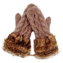 women ragwool rag wool gloves hang neck mittens knitted warm fur glove 11 colors J4U66