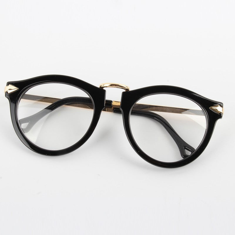 Women Retro Eyeglass Frame Round Clear Lens Arrow Designer Optical Glasses Eyewear PY6 J4U66
