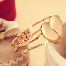 Women Romantic Heart Bangle Wristband Bracelet Cuff Bling Gift Multilayer Chain Bangle Gift Women Jewelry J4U66