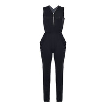 Women Sexy Deep V Zip Fashion Sweet Sexy Casual Vogue Slim Fit Clubwear Long Full Jumpsuit Trousers Pants Playsuit Romper J4U66