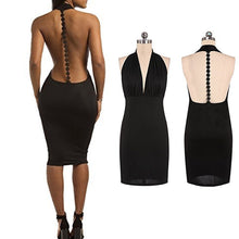 Women Sexy Dresses Party Night Club Dress  Deeps V neck Bodycon Backless Women Dresses J4U66
