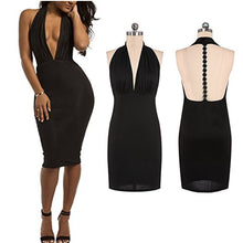 Women Sexy Dresses Party Night Club Dress  Deeps V neck Bodycon Backless Women Dresses J4U66