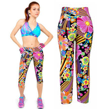Sexy High Waist Fitness Legging Pants Printed Stretch Cropped Leggings 8 Colors 1PY J4U66