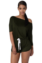women sexy jumpsuits slash neck off shoulder rompers three quarter sleeve bodysuit casual sexy playsuit bodysuit clubwear J4U66