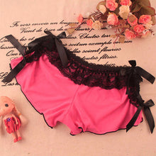 Sexy Lace Boxer Briefs Bow-knot See Through Lingerie Underwear Panties Knickers J4U66