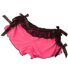 Sexy Lace Boxer Briefs Bow-knot See Through Lingerie Underwear Panties Knickers J4U66