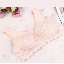 Sexy Lace Embroidery Lace Sheer Unpadded Bra Wire Free Push Up Bra 34-42B Y46 P18 J4U66