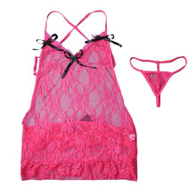 Women Sexy Lingerie Lace Mini Dress Underwear Rose Babydoll Sleepwear G-string J4U66