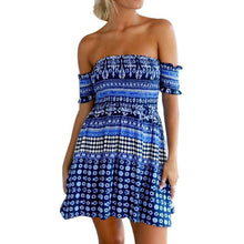 women sexy strapless mini dress off shoulder beach club print party ball J4U66