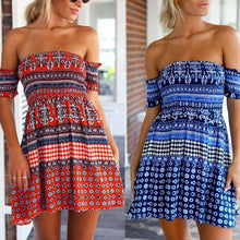 women sexy strapless mini dress off shoulder beach club print party ball J4U66