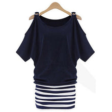 Women Sexy Striped Bodycon Casual Cocktail Party Mini Dress Dresses  J4U66