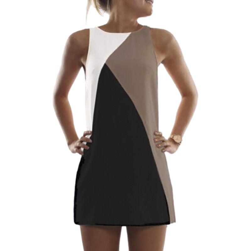 women sexy casual dress sleeveless evening party beach dress short mini dresses vestidos plus size J4U66