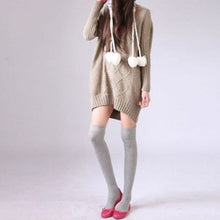 Women Sexy Thigh High Over The Knee Socks Long Cotton Stockings J4U66