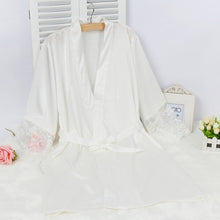 Silk Satin Robes Sexy Kimono Nightwear With Belt Sleepwear Pajama Bath Robe Nightgown J4U66