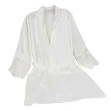 Silk Satin Robes Sexy Kimono Nightwear With Belt Sleepwear Pajama Bath Robe Nightgown J4U66